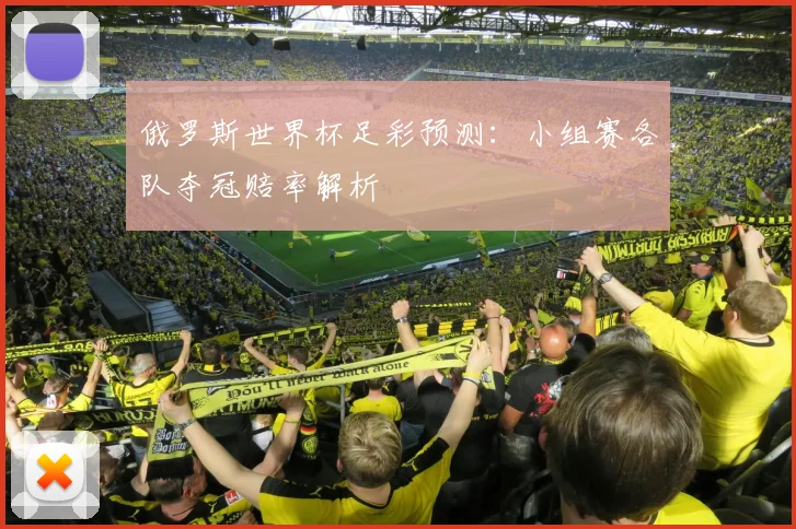 俄罗斯世界杯足彩预测:小组赛各队夺冠赔率解析